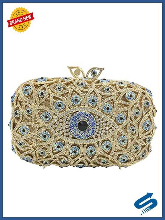 Handbags - Rhinestone Crystal Evening Clutch Bag Formal Magnetic Closure